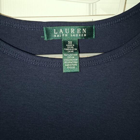 Ralph Lauren WOMENS Navy blue T shirt 3xl‎ - Picture 3 of 6